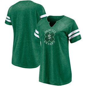 Seattle Kraken Women’s St. Patrick’s Day Celtic Crew Tri-Blend Notch Neck T-Shirt