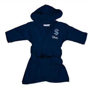 Seattle Kraken Infant Navy Personalized Team Color Robe