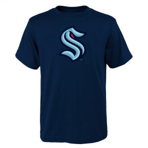 Seattle Kraken Youth Navy Primary Logo T-Shirt
